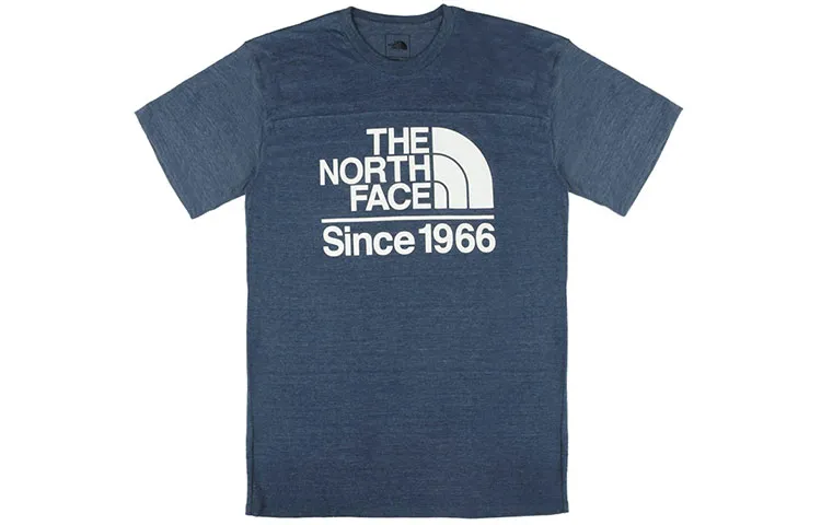 THE NORTH FACE T-Shirts Men's Navy Blue Crew Neck Moderate Straight Fit