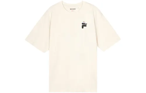 FILA FUSION T Shirt Unisex Lactose Color
