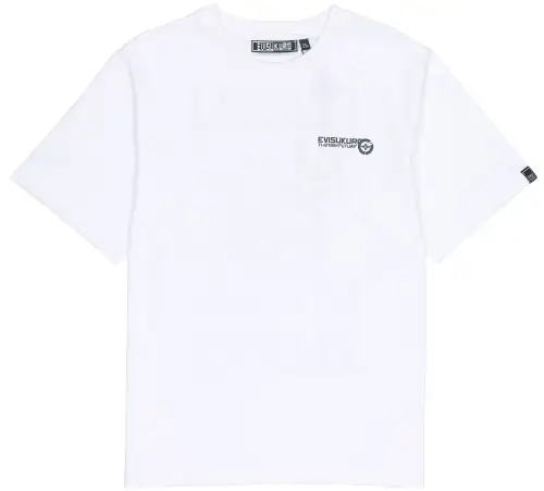 EVISU T Shirts Men's White Crew Neck Moderate Straight Fit