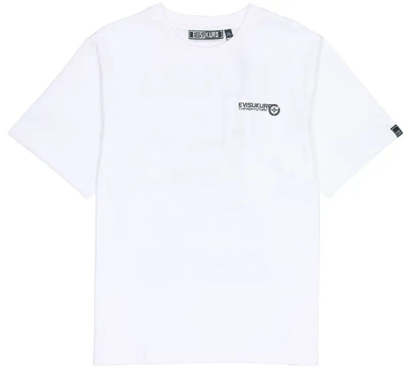 EVISU T Shirts Men's White Crew Neck Moderate Straight Fit