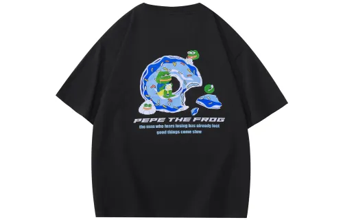 Pepe The Frog T Shirts Unisex Crew Neck Moderate Straight Fit