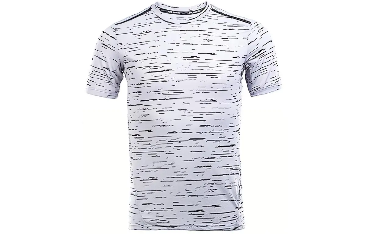 Nike T-Shirts Men's Gray Crew Neck Moderate Straight Fit