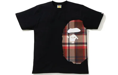 Bape Check Side Big Ape Head Tee