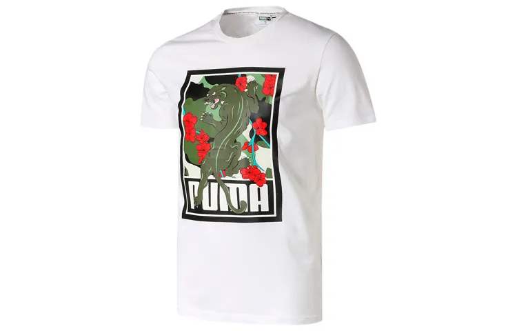 PUMA T-Shirts Men's Crew Neck Moderate Straight Fit