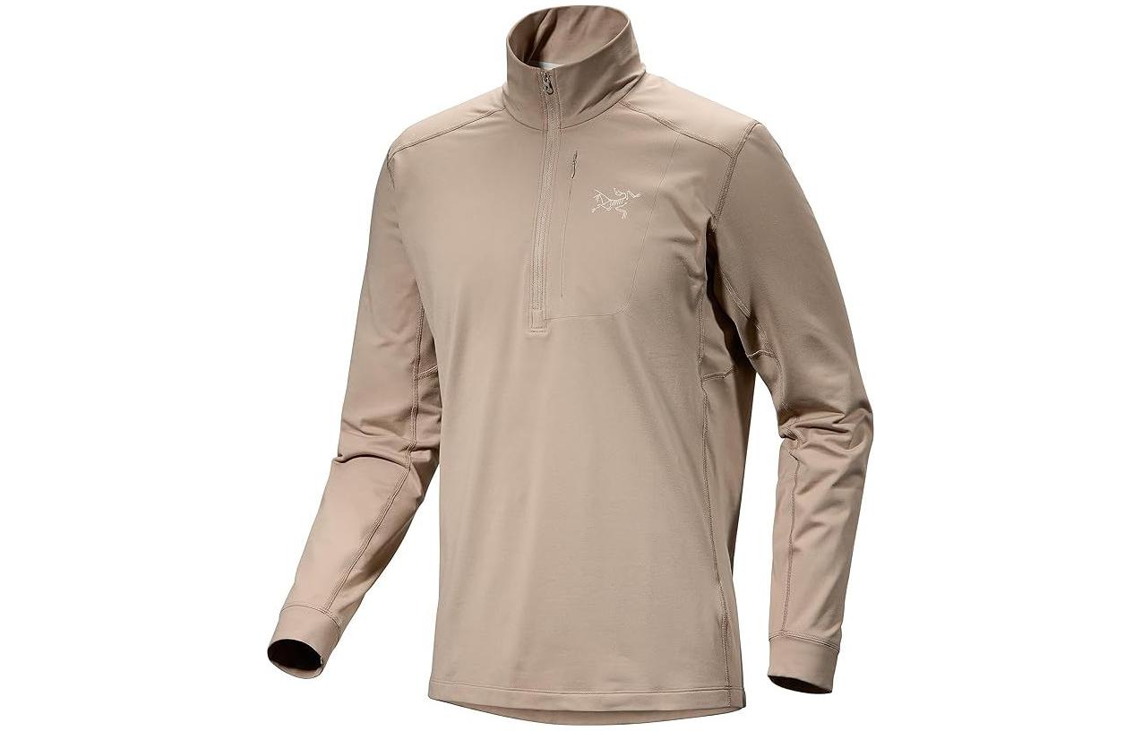 Мужской лонгслив Arcteryx RHO LT Zip (серый)