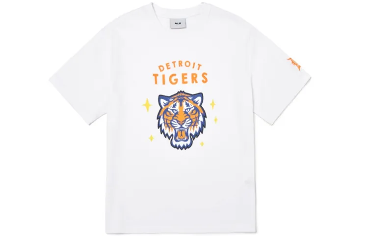 MLB Drop Shoulder Sleeve T Shirt Unisex White