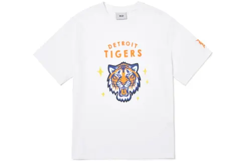 MLB Drop Shoulder Sleeve T Shirt Unisex White