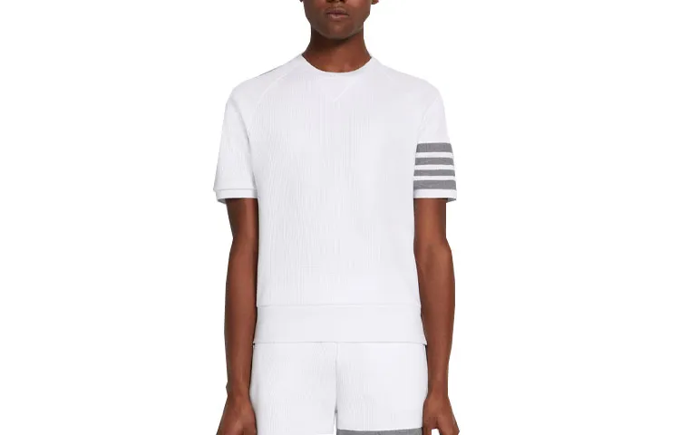 THOM BROWNE Waffle-effect T-shirt
