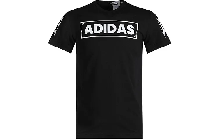 Adidas T-Shirts Men's Black Crew Neck Moderate