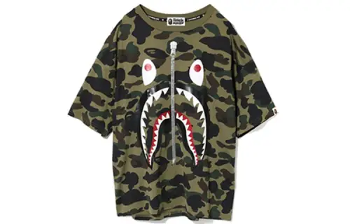A BATHING APE Shark Series T Shirts Unisex Crew Neck Moderate