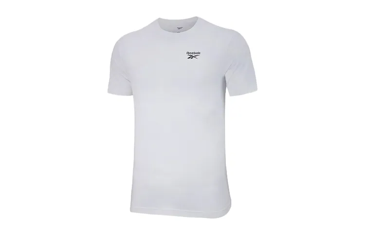 Reebok T-Shirts Unisex White Crew Neck Moderate Straight Fit