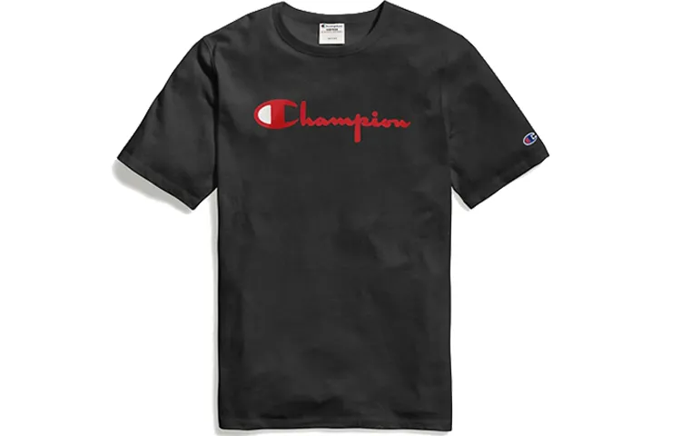 Champion T Shirt US Version Unisex Black