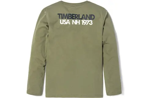 Timberland T Shirts Men's Kassel Green Crew Neck Moderate Straight Fit