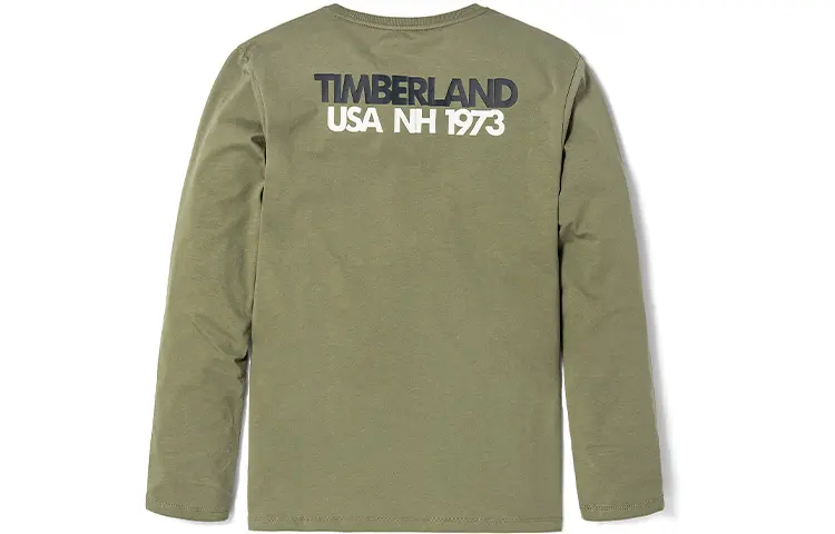 Timberland T Shirts Men's Kassel Green Crew Neck Moderate Straight Fit