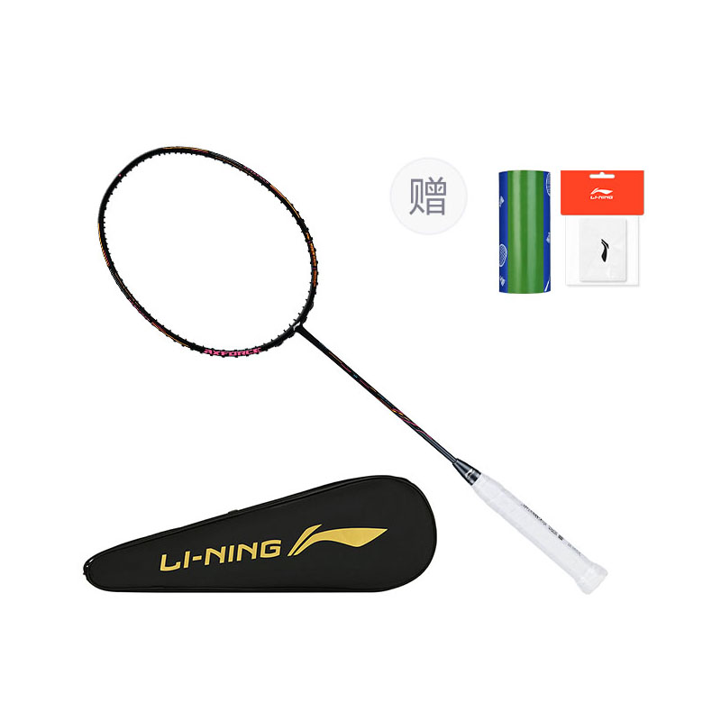 Li Ning Thunder 80 Full Carbon Badminton Rackets Offensive Type Heavy Head, Stiff Shaft Professional 675MM Unisex 4UG5