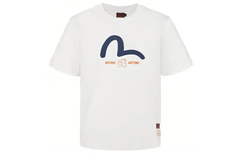 EVISU T Shirts Men's Crew Neck Moderate Straight Fit