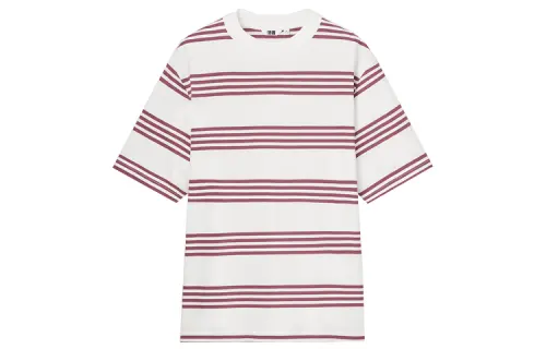 UNIQLO T Shirts Men's White Crew Neck Moderate