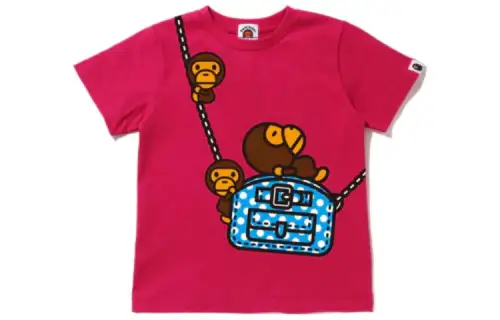 A BATHING APE T Shirts Kids Crew Neck Moderate Straight Fit