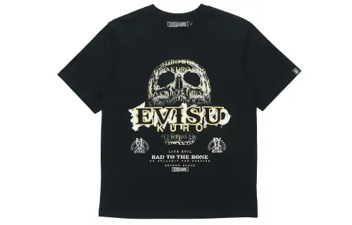 EVISU T Shirts Men's Crew Neck Moderate Straight Fit