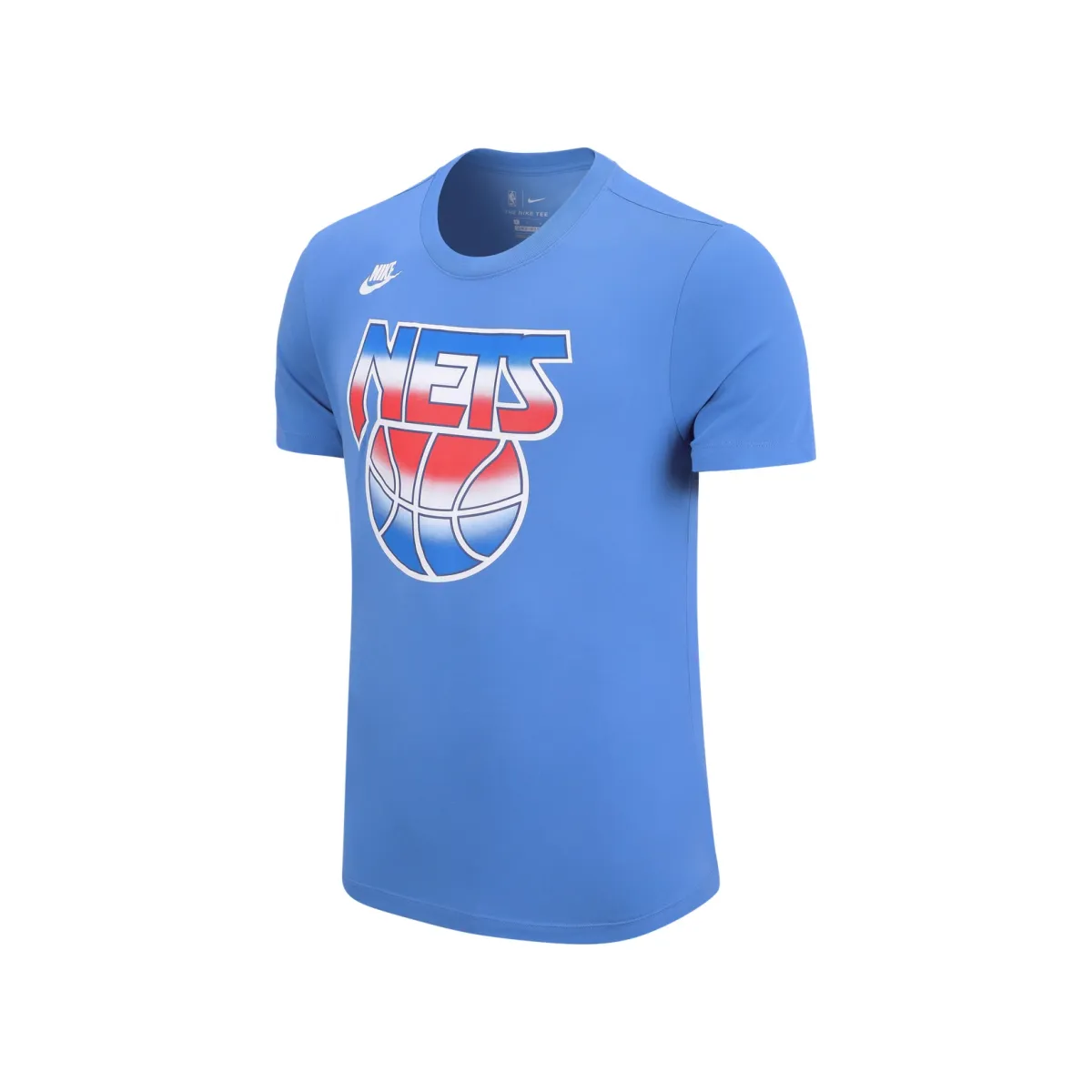 Nike T-Shirts Men's Blue Crew Neck Moderate Straight Fit