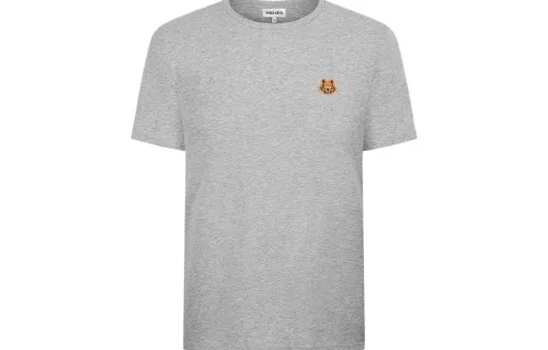 KENZO T Shirts Men's Gray Crew Neck Moderate Straight Fit