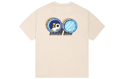 MIND ERROR Straight Fit T Shirt Unisex Khaki Couple's