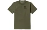 Timberland T Shirts Men's Green Crew Neck Moderate Straight Fit