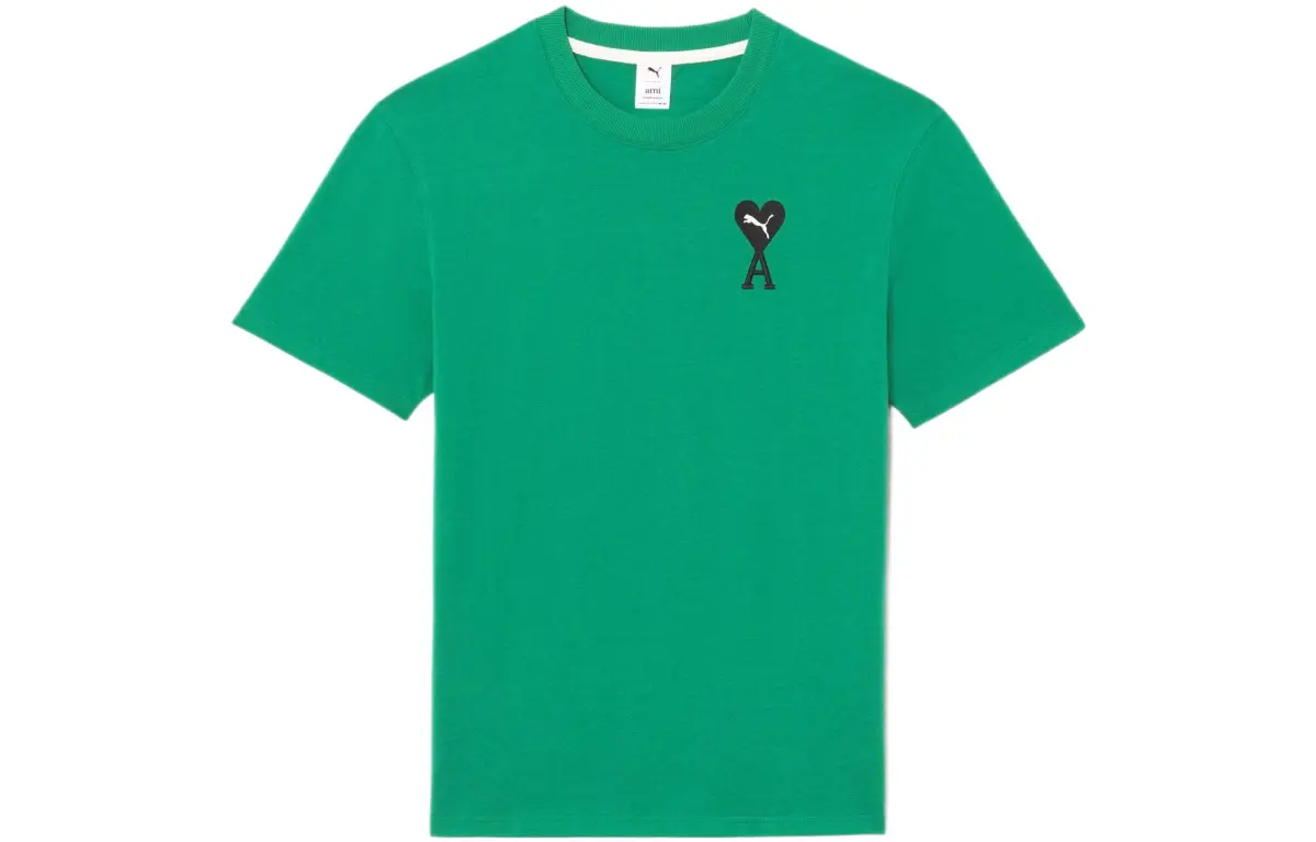 PUMA x AMIPARIS Puma X Ami Co Branded Series T Shirt Men's Verdant Green