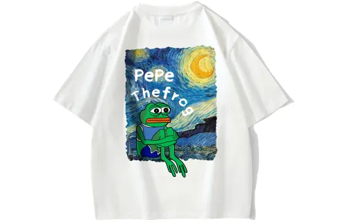 Pepe The Frog T Shirts Unisex Crew Neck Moderate Straight Fit