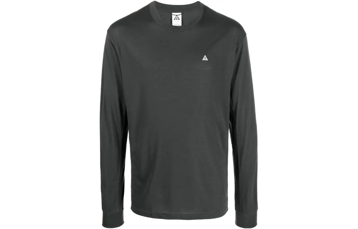 Nike T-Shirts Men's Dark Green Crew Neck Moderate Straight Fit