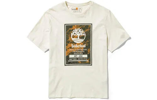 Timberland T Shirt Unisex Vintage White