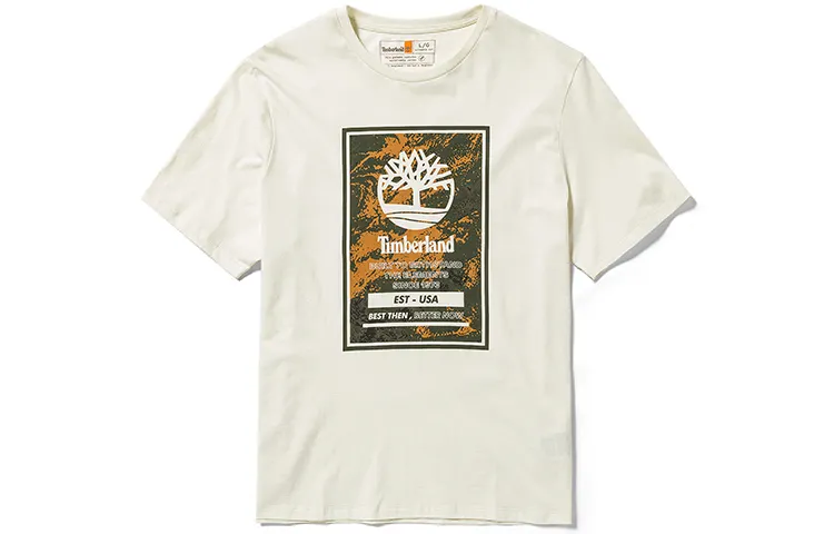 Timberland T Shirt Unisex Vintage White