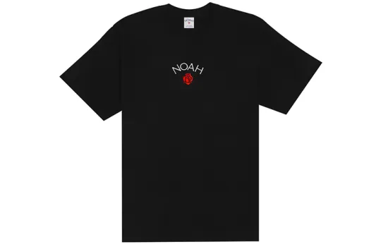 NOAH T Shirts Unisex Black Crew Neck Moderate Straight Fit
