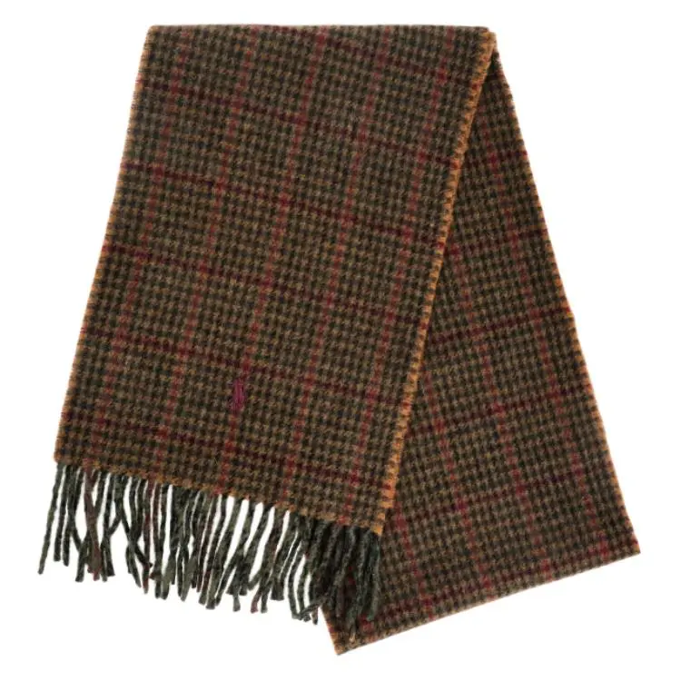 Polo Ralph Lauren Wool, Nylon Knit Scarves Unisex Brown