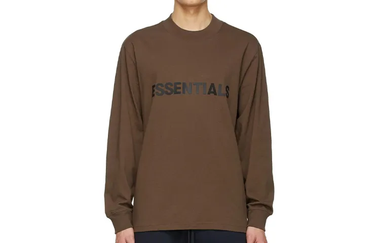 Fear Of God Essentials X Ssense Boxy Long Sleeve T Shirt Applique Logo