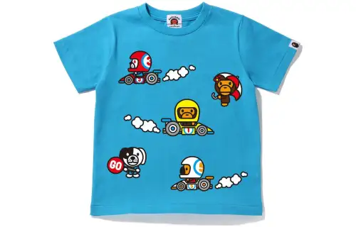 A BATHING APE T Shirts Kids Crew Neck Moderate Straight Fit