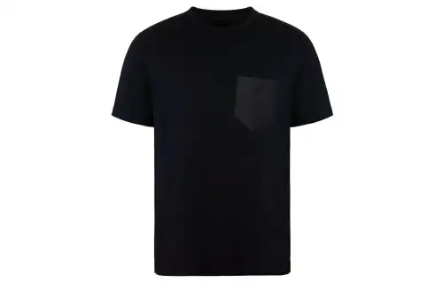 PRADA T Shirts Men's Navy Blue Crew Neck Moderate