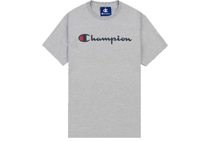 Champion T Shirt US Version Unisex Light Gray