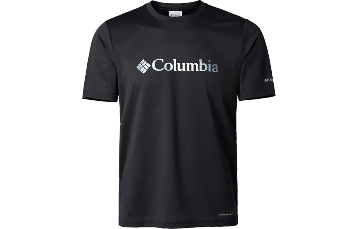 Columbia T-Shirts Men's Black Crew Neck Moderate