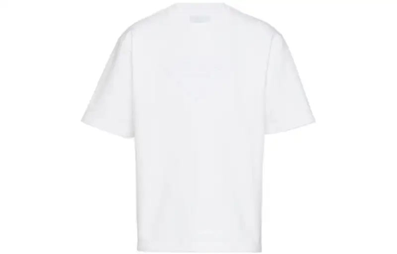 PRADA T Shirts Men's White Crew Neck Moderate Straight Fit