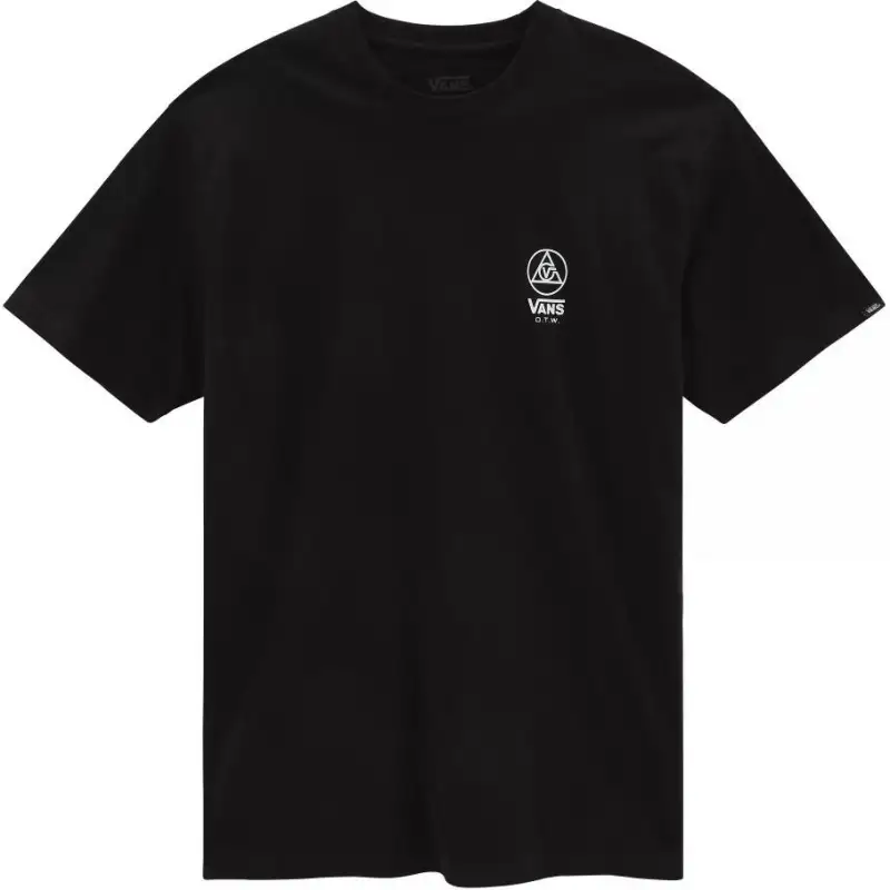 Vans T Shirts Men's Black Crew Neck Moderate Straight Fit