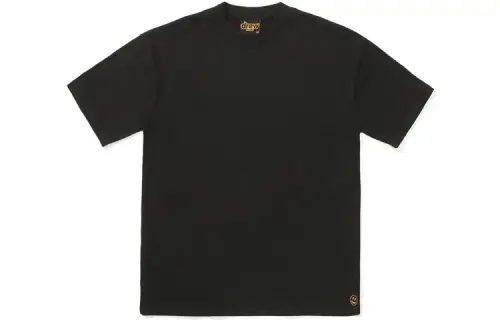 Drew house Smiley Collection T Shirts Unisex Black Crew Neck Moderate Straight Fit