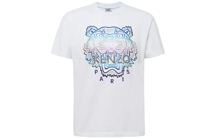 KENZO T Shirts Men's White Crew Neck Moderate Straight Fit