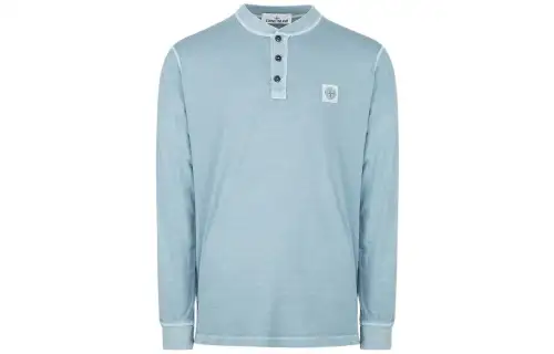 STONE ISLAND T Shirts Men's Blue Crew Neck Moderate Straight Fit