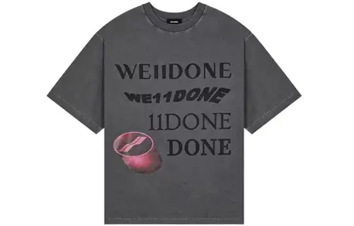 WE11DONE Washed Logo T Shirt