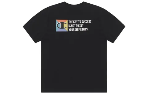 Champion T-Shirts Unisex Crew Neck Thickened Straight Fit