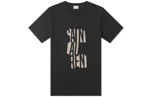 SAINT LAURENT Pre Owned 2000s Logo print Cotton T shirt
