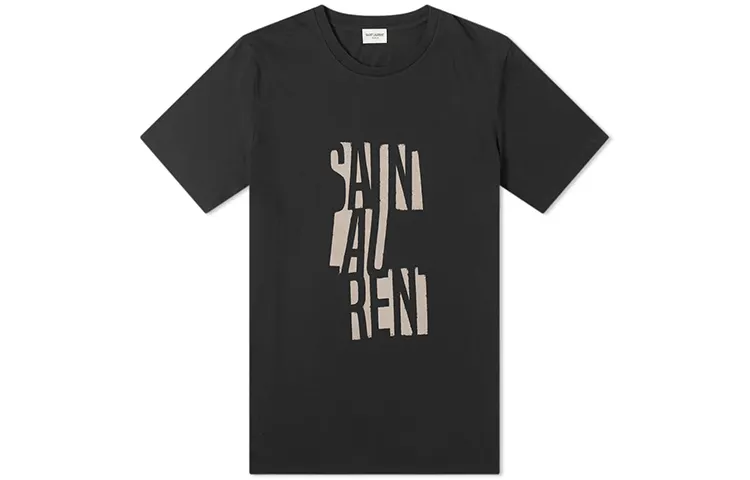 SAINT LAURENT Pre Owned 2000s Logo print Cotton T shirt