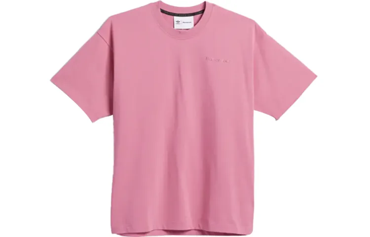Adidas Originals x Pharrell Williams Drop Shoulder Sleeve T Shirt Unisex Pink