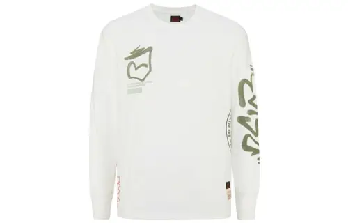 EVISU T Shirts Men's White Crew Neck Moderate Straight Fit
